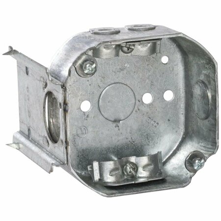 SOUTHWIRE Electrical Box, 14 cu in, Octagon Box, Steel, Octagon 54151-JR-UPC